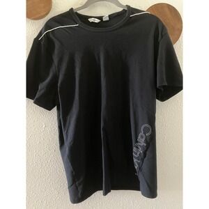 Calvin Klein Shirt Fitted Black with White Details‎ Men's Size Medium